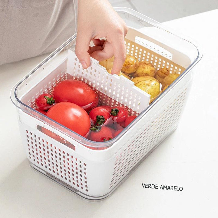 Fruit Vegetable Kitchen Storage Box Refrigerator Plastic Food